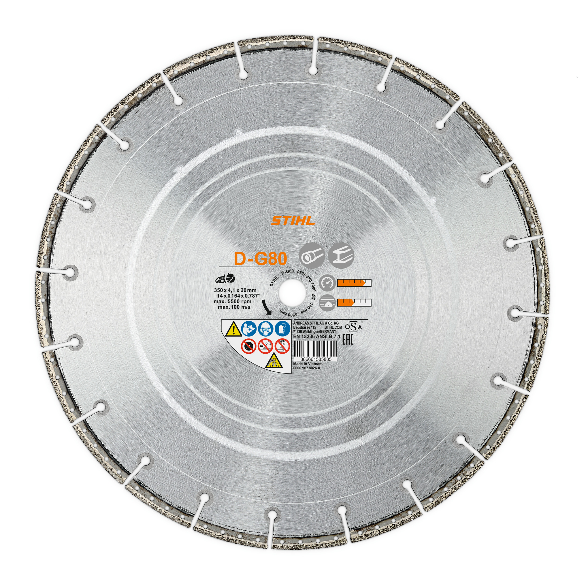 D-G80 Diamond Wheel — Ductile Iron