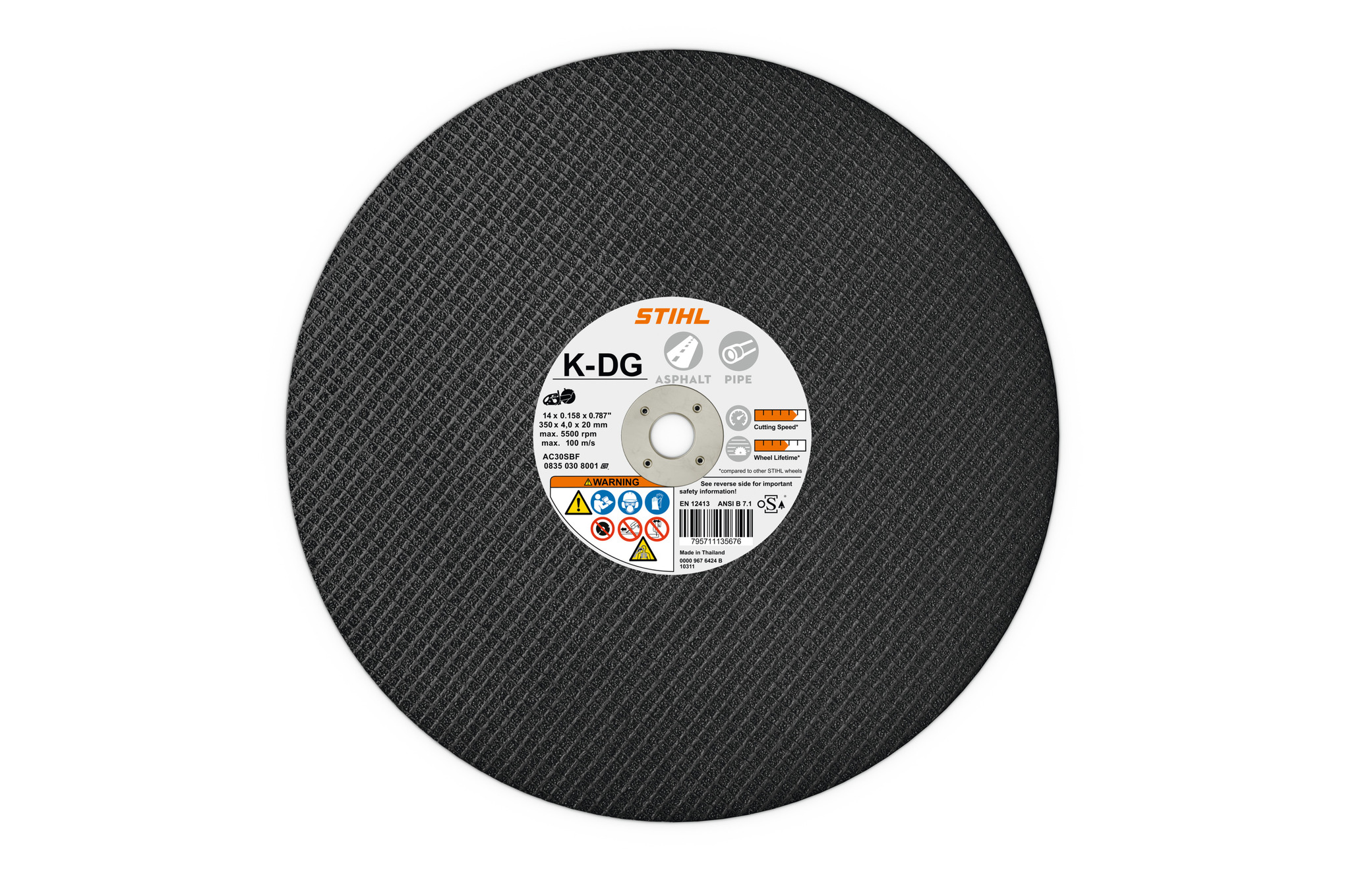 K-DG Abrasive Wheels — Asphalt & Ductile Iron