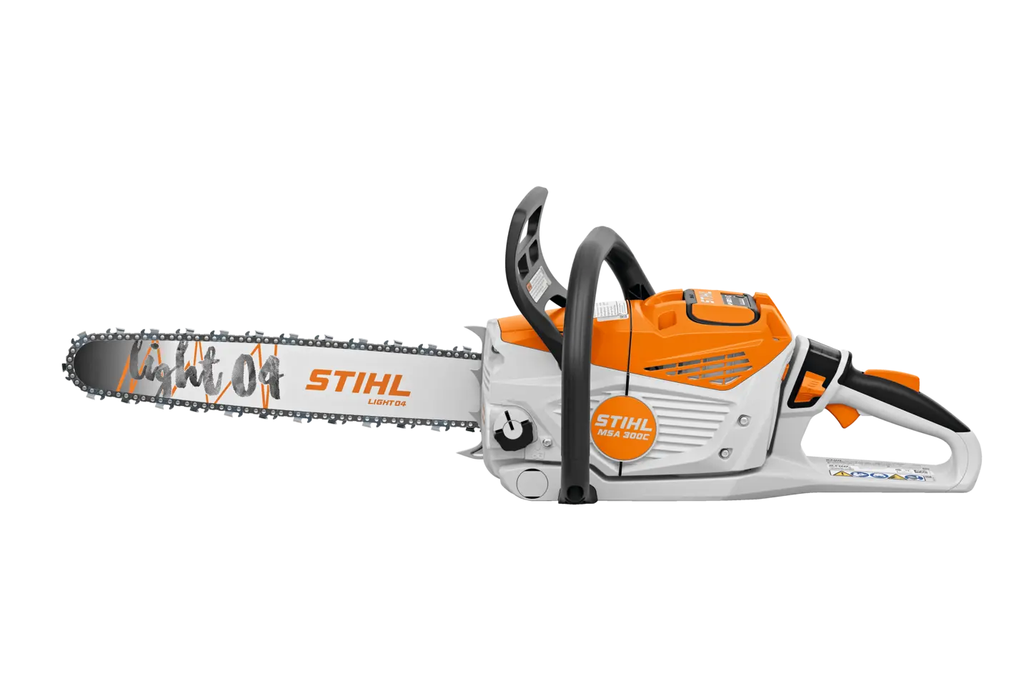 The MSA 300 C-0 battery powered chainsaw is the most powerful chainsaw in the STIHL AP Battery System, and is truly a professional-grade chainsaw.