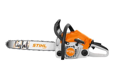 STIHL MS 162 chainsaw: lightweight, powerful, and efficient. Perfect for home use with an ergonomic design, and robust performance for its class.
