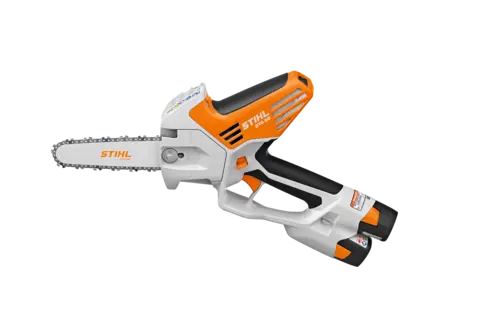 Handheld pruner built for in-tree professional use only featuring 520 W of power capable of 190 cuts per charge; comes with convenient carrying case that holds up to six batteries.