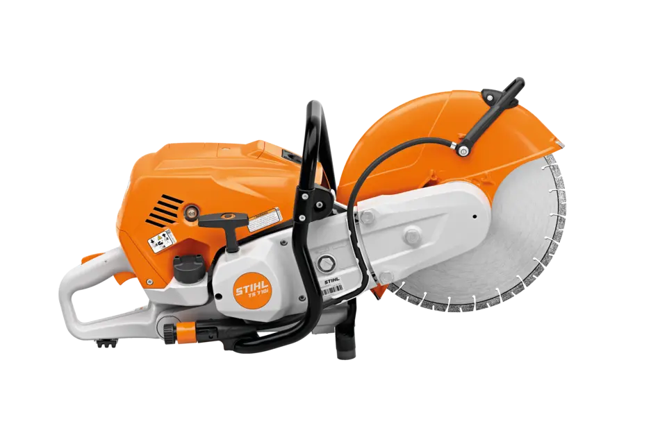 High-powered cut-off machine designed with lightweight durability and efficient maneuverability.