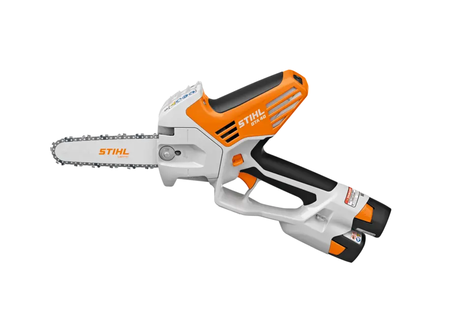 Handheld pruner built for in-tree professional use only featuring 520 W of power capable of 190 cuts per charge; comes with convenient carrying case that holds up to six batteries.