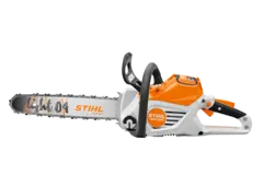 This battery-powered chainsaw is great for cutting firewood, storm cleanup, around-the-home tasks, and carpentry projects.