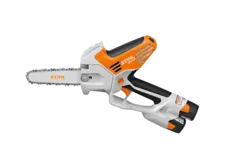 Handheld pruner built for in-tree professional use only featuring 520 W of power capable of 190 cuts per charge; comes with convenient carrying case that holds up to six batteries.