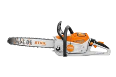 The MSA 300 C-0 battery powered chainsaw is the most powerful chainsaw in the STIHL AP Battery System, and is truly a professional-grade chainsaw.